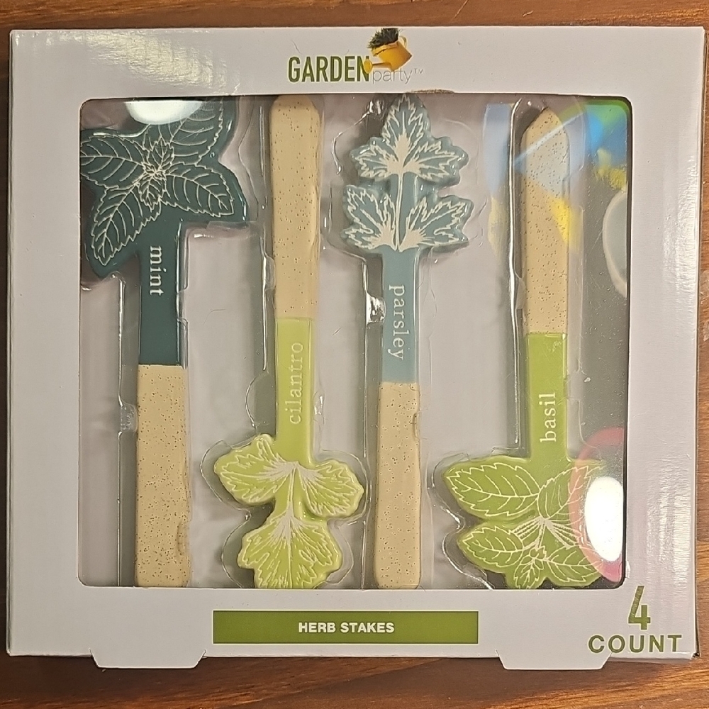 Garden Party Herb Stakes Set